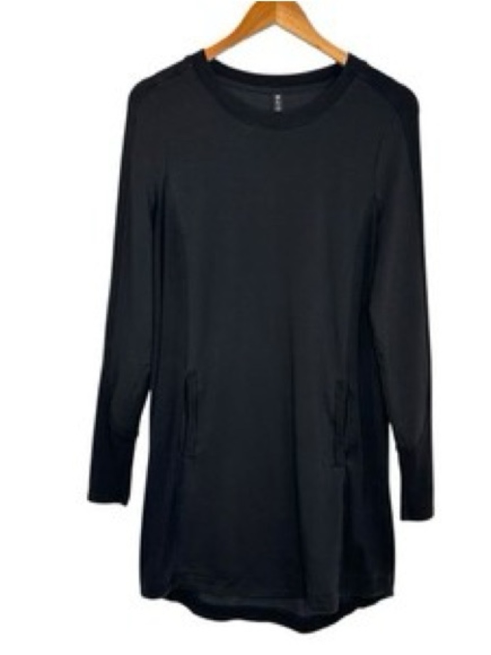 Athleta Balance Shirt Dress Black Long Sleeve Size XS